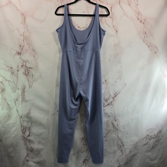 Old Navy Jumpsuit Womens Large Light Blue Tank Active Power Soft Go Dry Crop - Picture 5 of 10